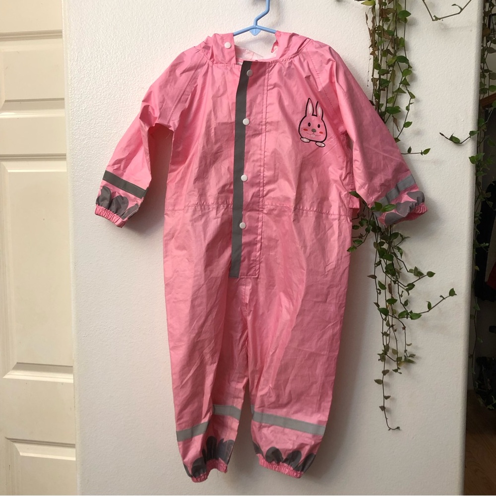 Children Reusable for Girls Rainwear Waterproof , pink S,